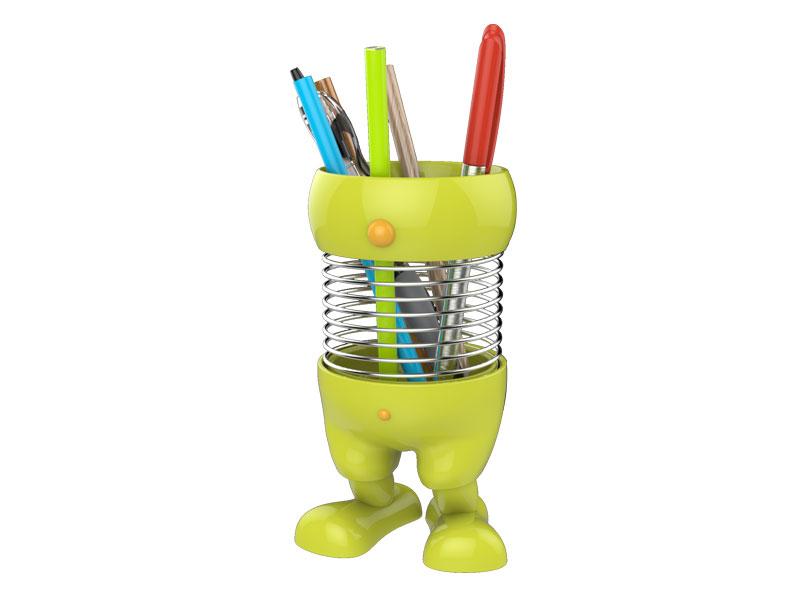 Spring pen holder