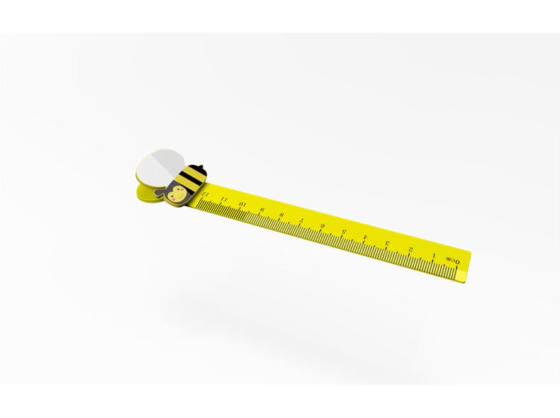 Bee clip ruler with bookmark