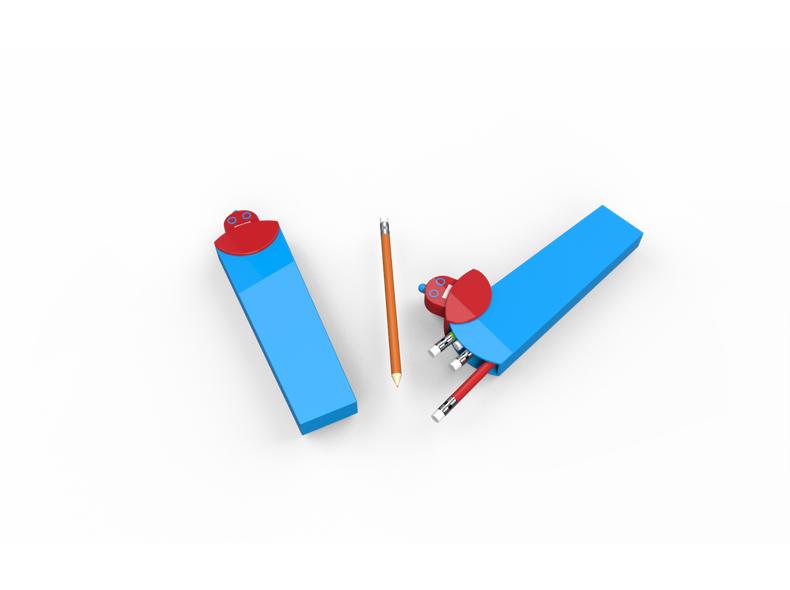 Robot spriral pencil case