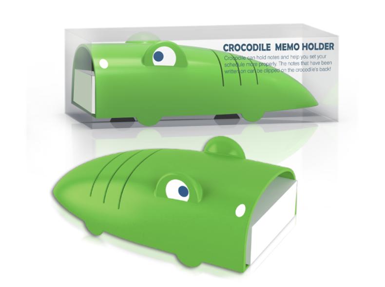 The crocodile memo holder